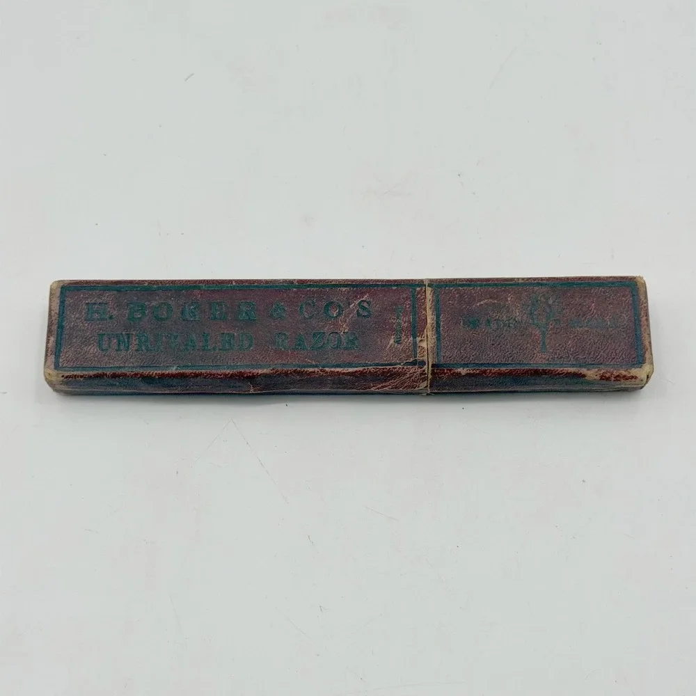 Vintage H. Boker & Co Unrivaled Straight Razor Germany with Original Case